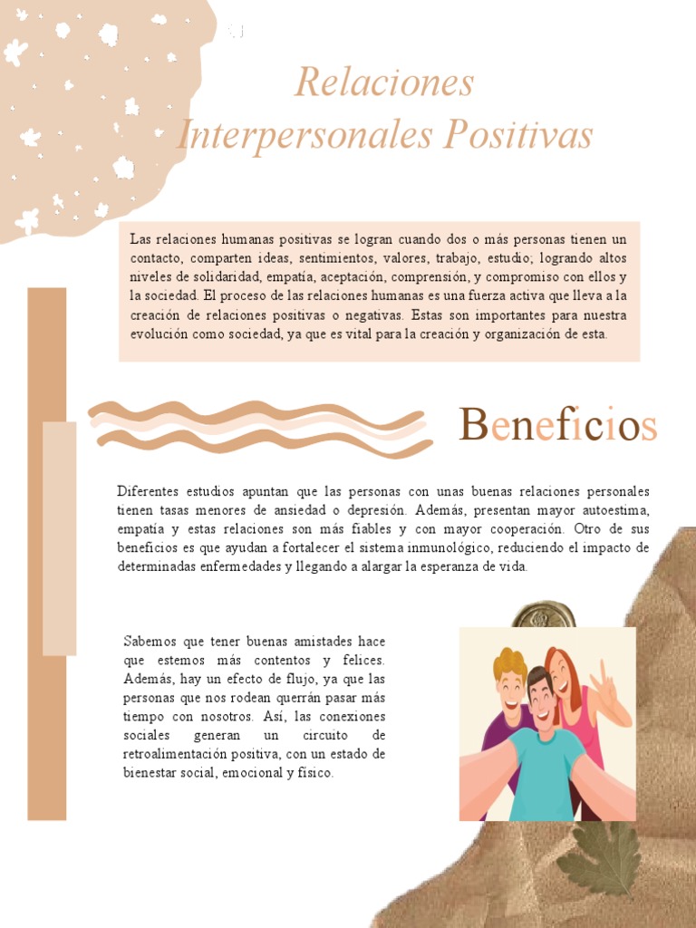 Beneficios de Relaciones Positivas | PDF | Las emociones | Autoestima