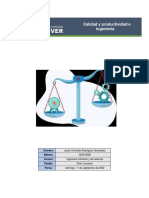 Calidad y Productividad e Ingeniería: Nombre: Materia: Carrera: Plantel: Fecha