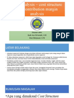 Cost Analysis - Cost Structure Dan Contribution Margin Analysis