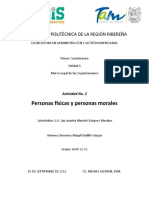 Personas Físicas y Personas Morales: Universidad Politécnica de La Región Ribereña