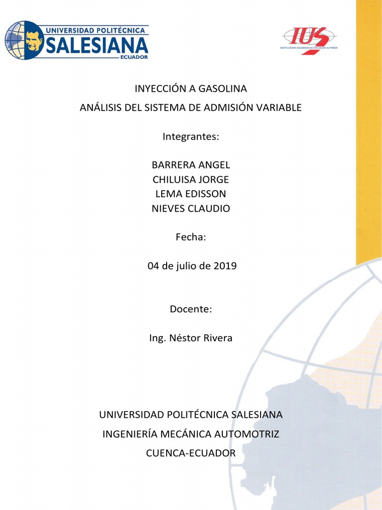 Sistemas de Admisión Variable 80 PDF Inyección de combustible