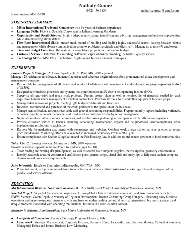 Import Export Analyst in Minneapolis St Paul MN Resume ...