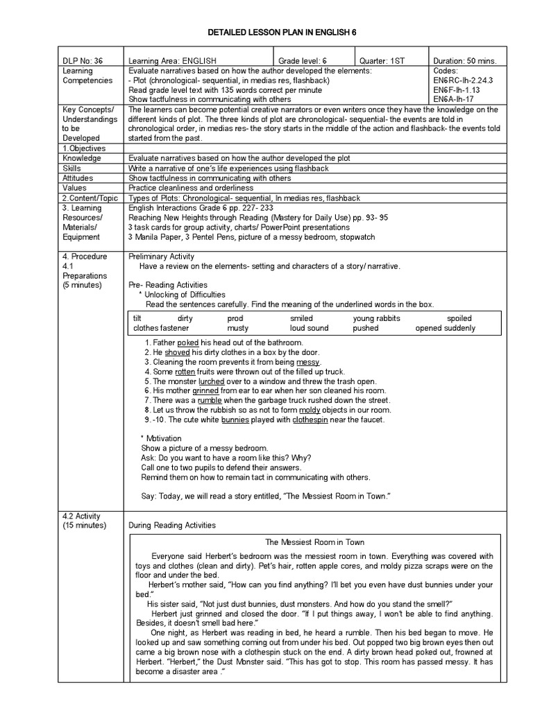 Lesson Plan: Understanding Plot Types | PDF | Language Arts & Discipline