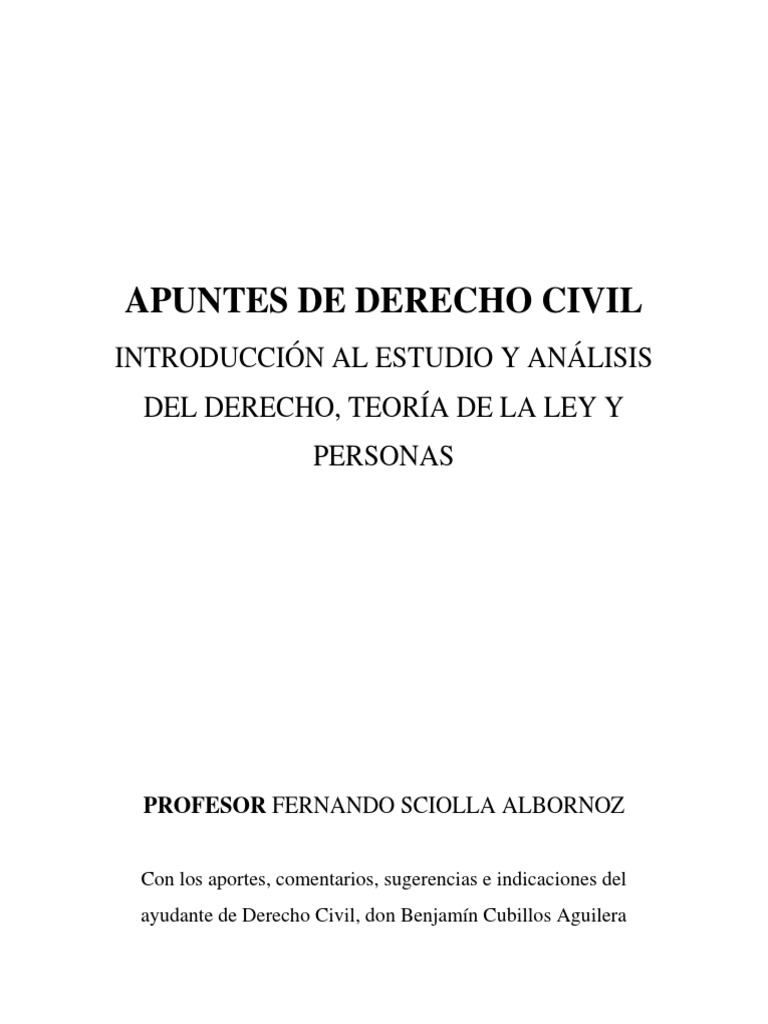 Introducción Al Estudio Del Derecho, Teoría de La Ley y Personas | PDF ...