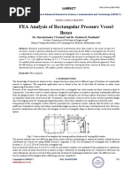 FEA Analysis of Rectangular Pressure Vessel Boxes 