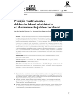 Principios Constitucionales Del Derecho Laboral Administrativo en El Ordenamiento Jurídico Colombiano