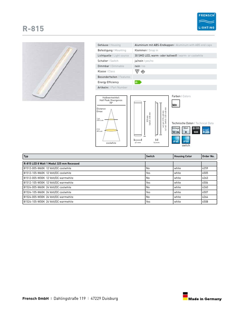 05 - LED Light-R-815 | PDF | Electronics | Electrical Equipment