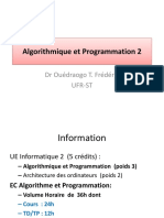 Algorithme et Programmation 2-1