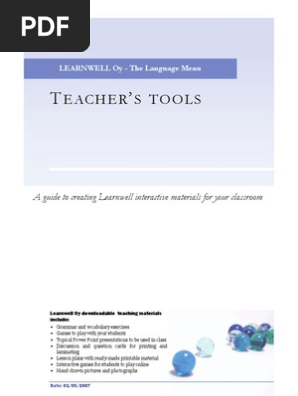 Teacher's Tools for printable worksheets