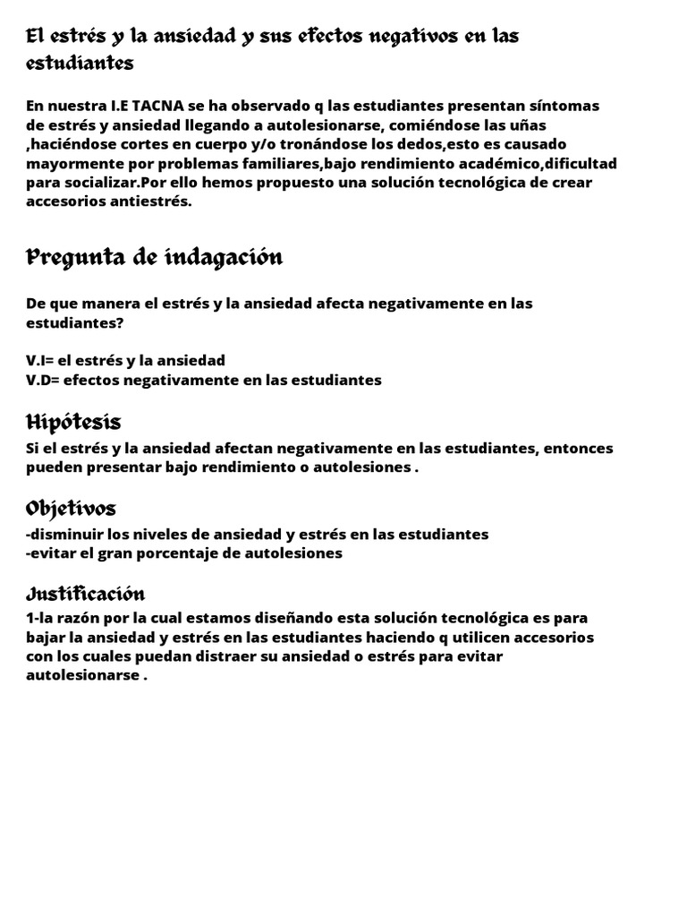 Estres y Ansiedad | PDF