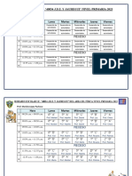 Horario Escolar I.E. "40054 J.D.Z. Y Jauregui" Nivel Primaria 2023