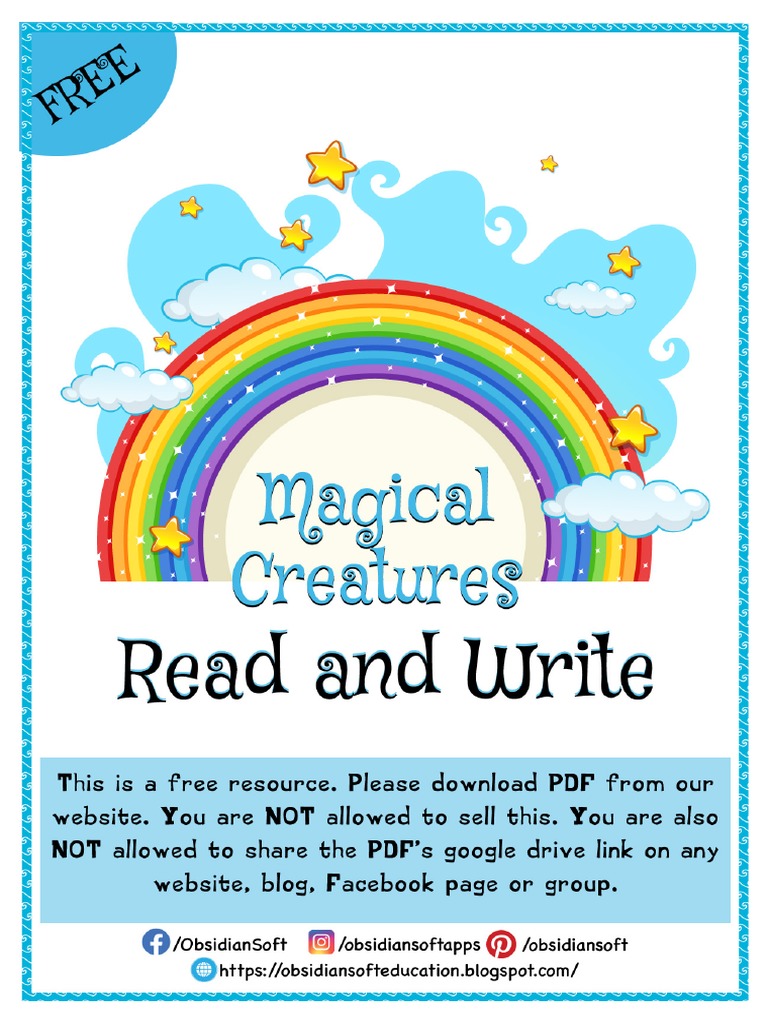 Read And Write About Magical Creatures Pdf