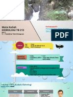 Pengenalan Mata Kuliah, Siklus Hidrologi Dan DAS