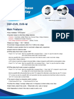 Digital 3 Phase Voltage Relay: DSP-DVR, DVR-M Main Features