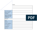 Cover Page Template for Qualification Application