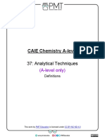 CAIE Chemistry A-Level: 37: Analytical Techniques