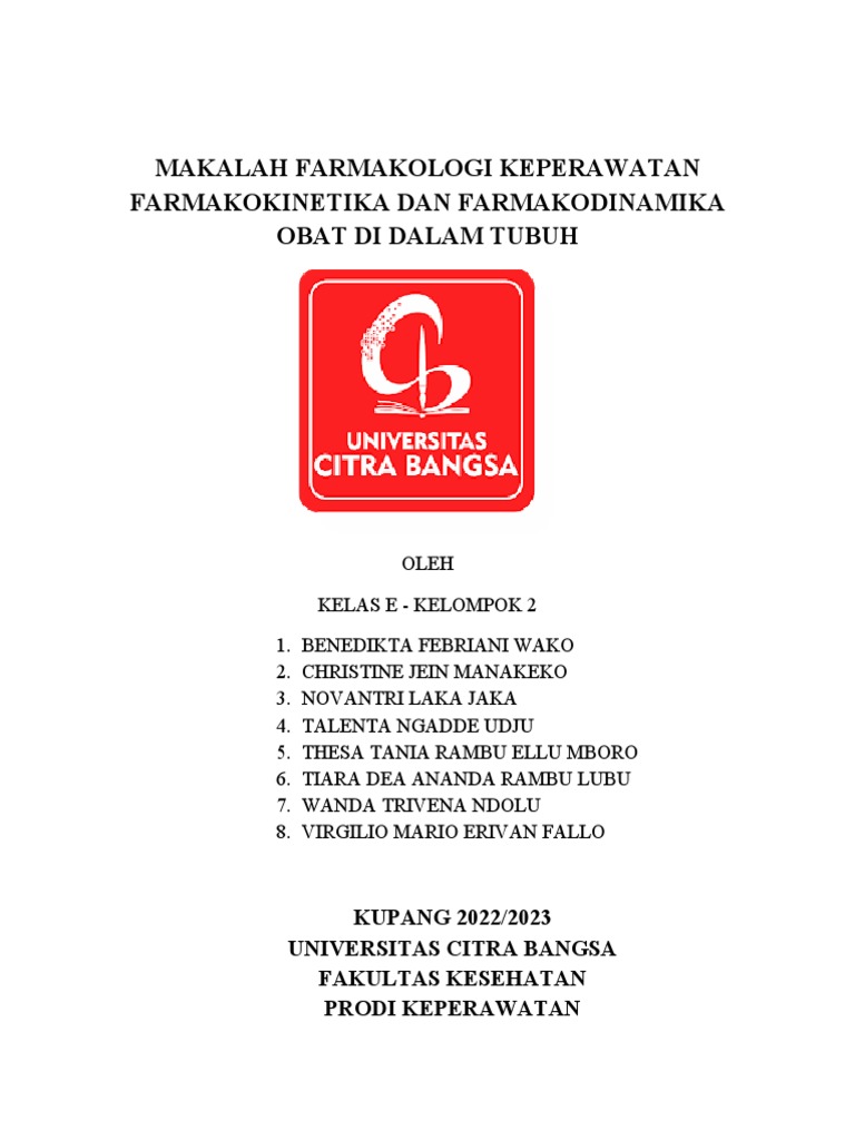 Farmakokinetika Dan Farmakodinamika Obat Pdf