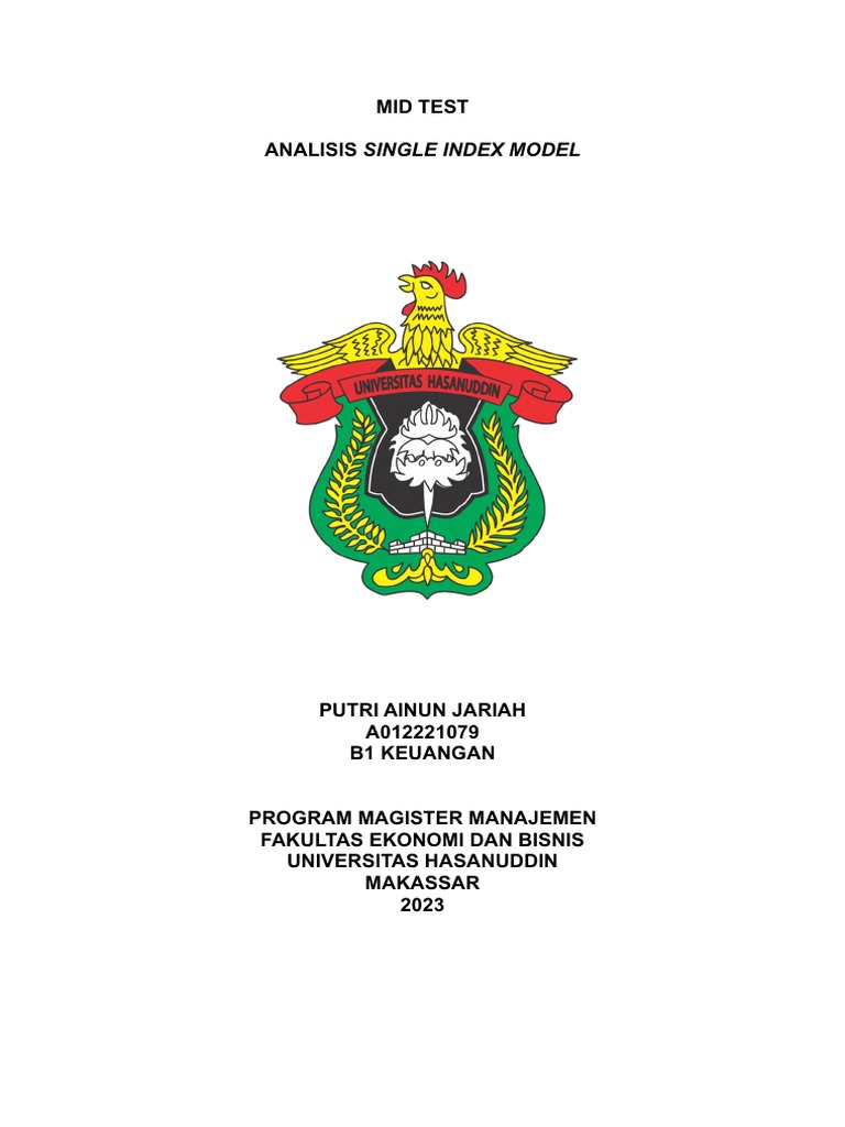 MID TEST SINGLE INDEX MODEL PDF