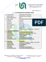 Client'S Information Summary Sheet: United Arab Co. For Supplies