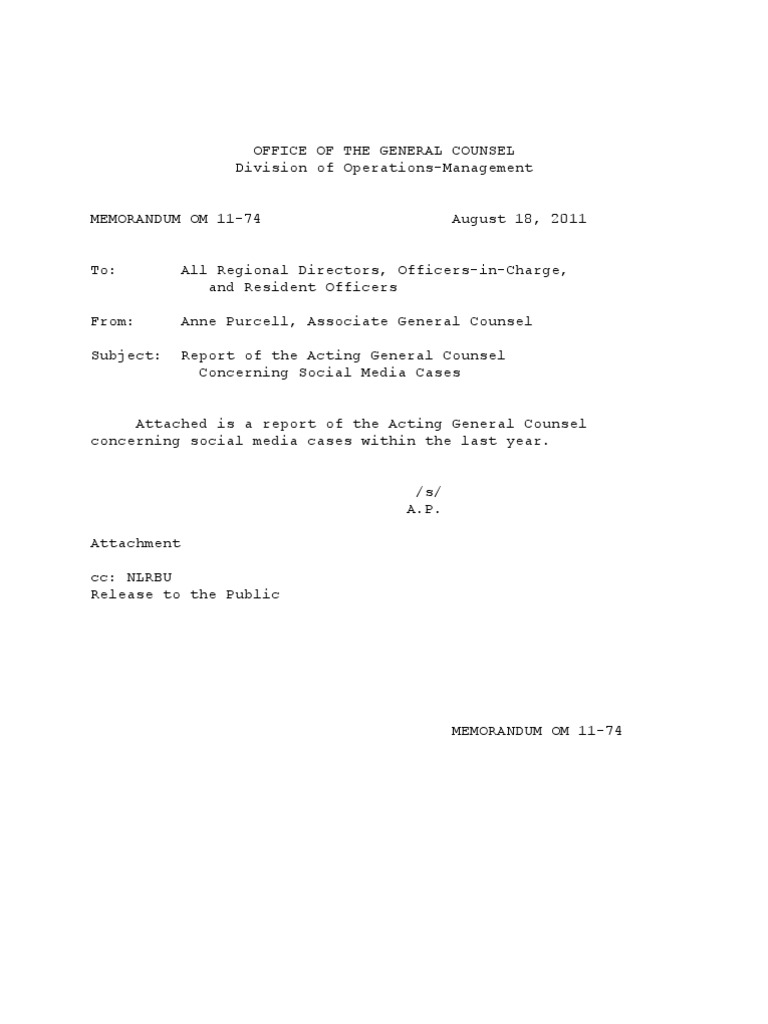 Social Media Cases in Labor Law Report | PDF | Social Media | Popular ...