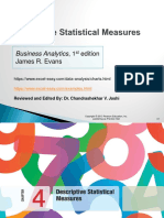 Chapter 4 - Descriptive Statistical Measures