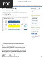 Chapter 14-2 - Applications of Linear Optimization - Transportation Problem