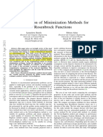 Comparison of Minimization Methods for Rosenbrock Functions