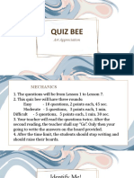 Quiz Bee: Art Appreciation