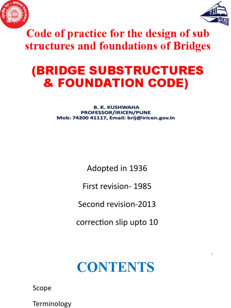 Bridge Substructure & Foundation Code | PDF | Stress (Mechanics ...