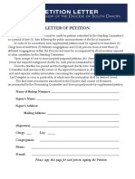 Letter of Petition