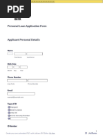 Personal Loan Application Form