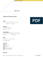 Personal Loan Application Form