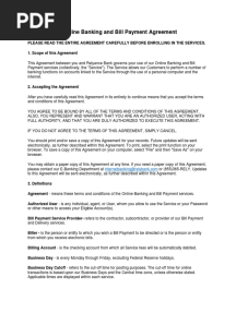 Online Banking and Bill Payment Agreement (CeB)