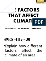 G9 Science Q3 Week 4 - 5 Factors That Affect Climate