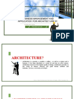 Business Management and Application for Architecture