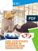 CIDC Certificate in Construction Management Brochure