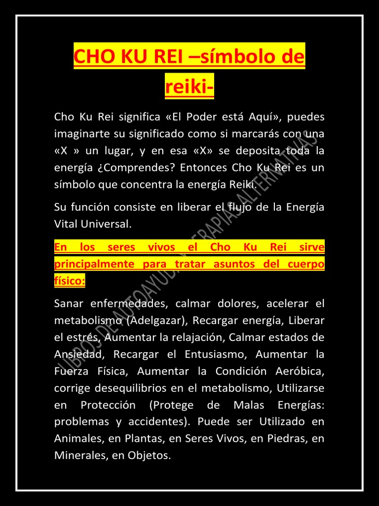 Uso y Significado del Cho Ku Rei | PDF | Reiki | Alimentos