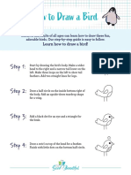 How To Draw A Bird Printable