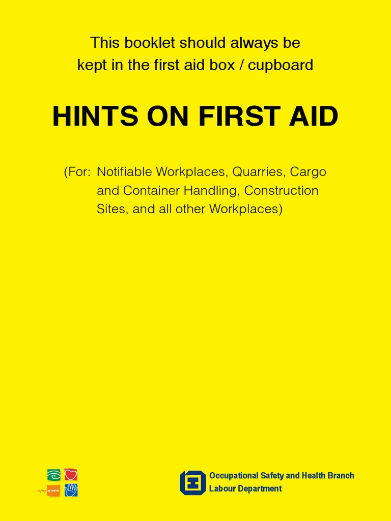 Hints On First Aid PDF First Aid Occupational Safety And Health
