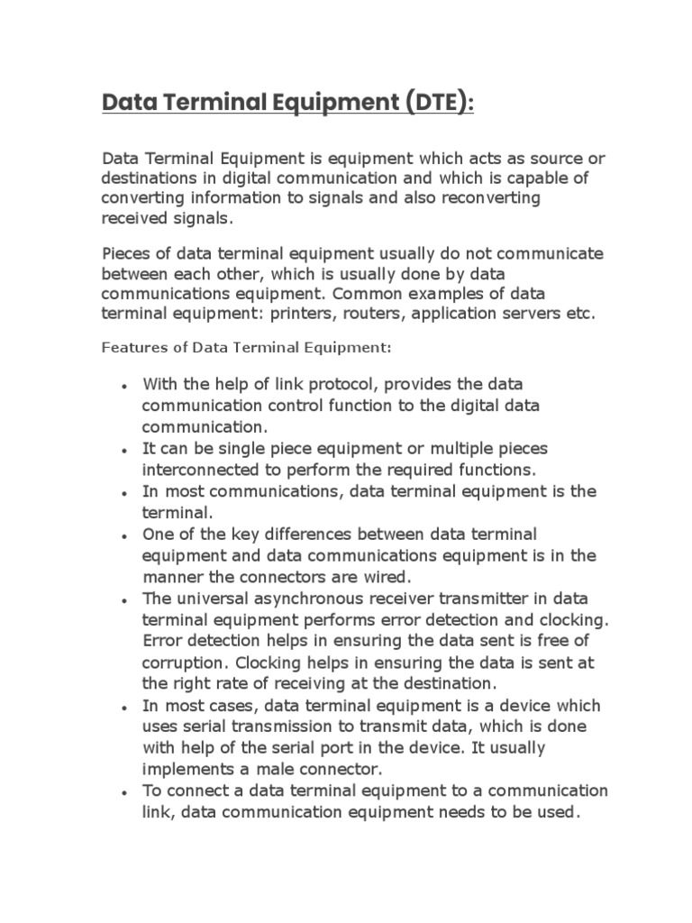 Dcn Dte Dce And Modems Pdf Modem Digital Subscriber Line