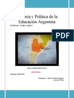 Historia y Política de La Educación Argentina: Profesora: Analía Agüero