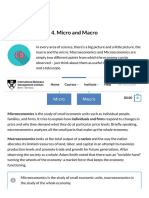 Micro and Macro: Microeconomics Is The Study of Small Economic Units Such As Individual People