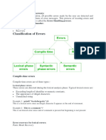 Error Detection & Recovery in Compilers