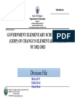 Government Elementary School Profile (Gesp) of Changco Elementary School SY 2022-2023