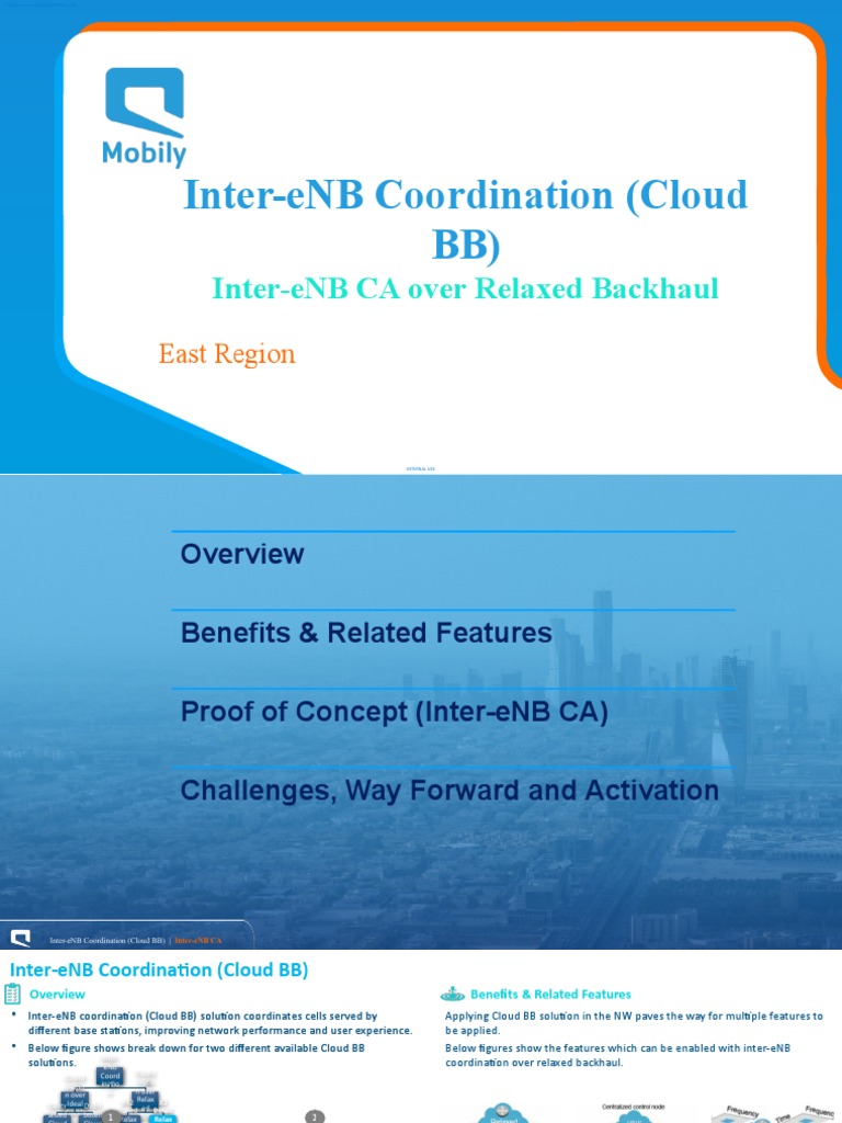 Inter-eNB Coordination (Cloud BB) | Inter-eNB CA over Relaxed Backhaul ...