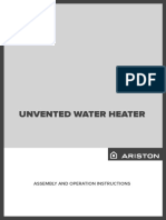 Install and operate unvented water heater