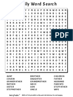 Family Word Search Puzzle