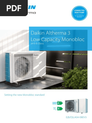 Daikin Altherma 3 Low Capacity Monobloc - 764 | PDF | Heat Pump | Thermostat