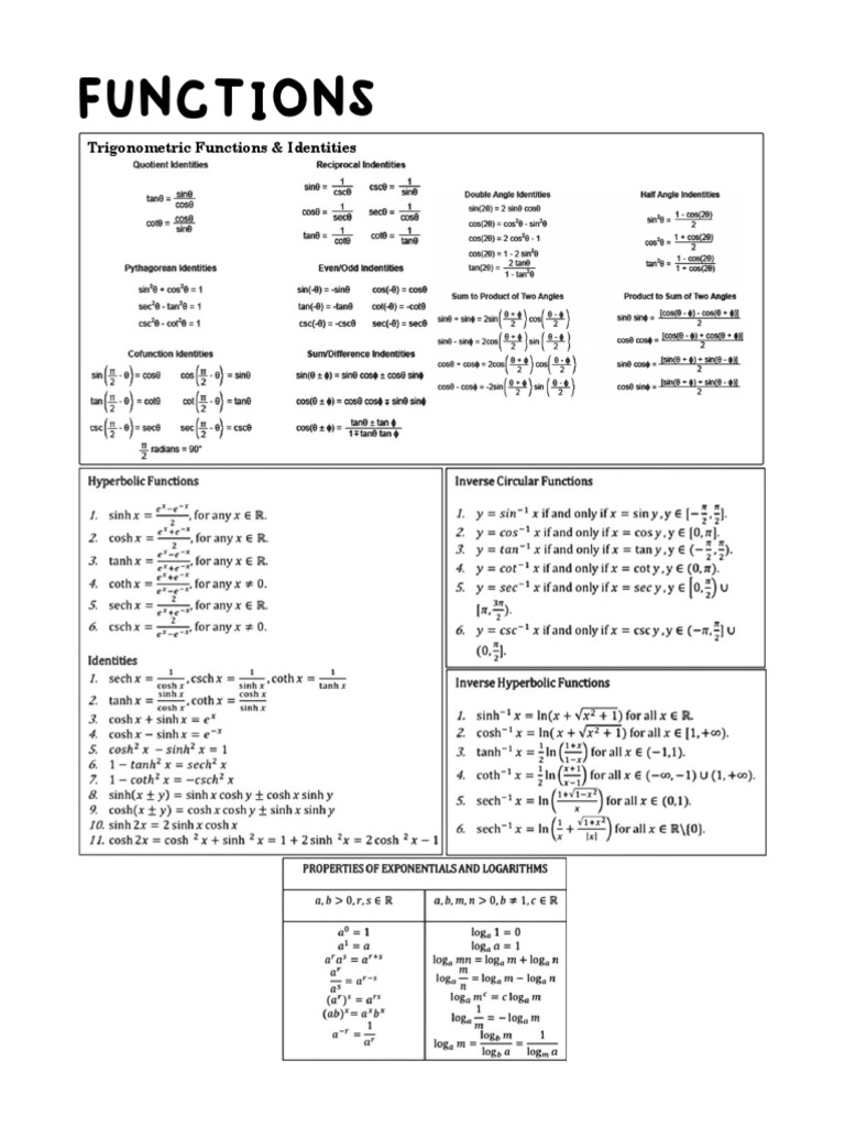 Trigonometric Functions & Identities | PDF | Computers