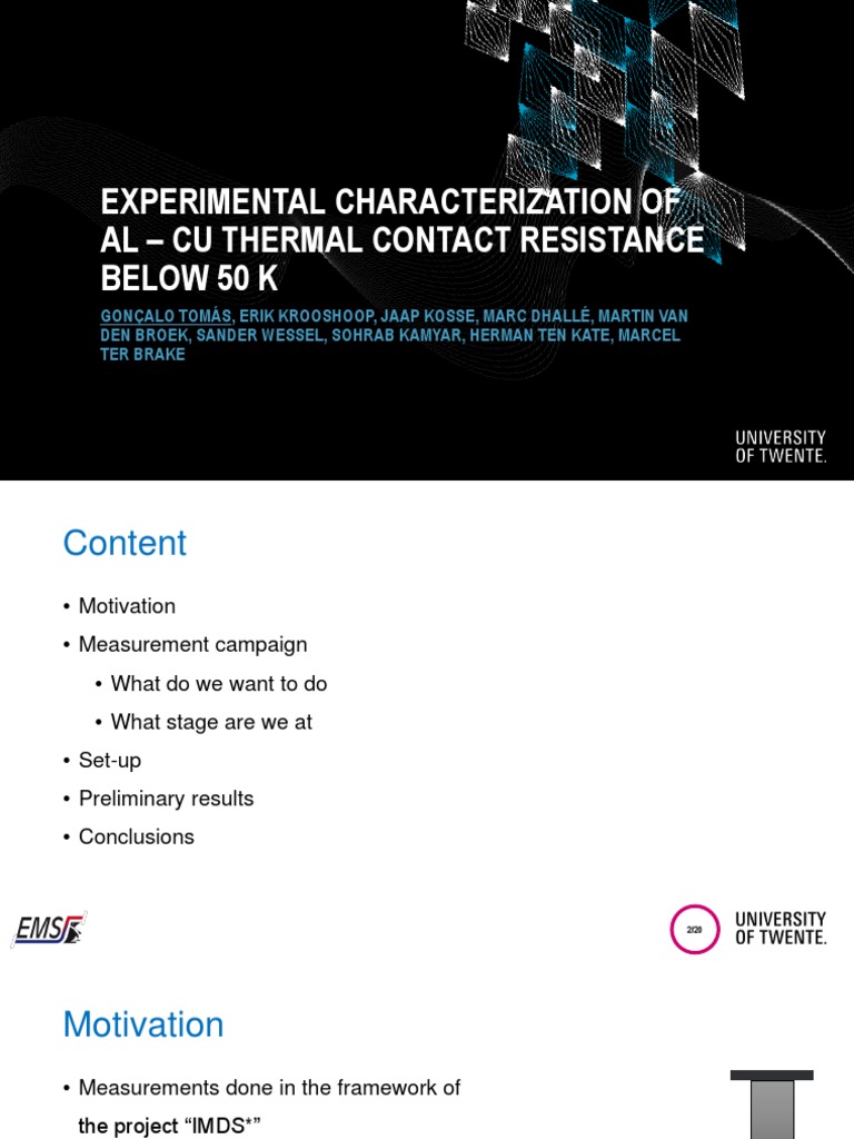 Experimental Characterization of Al-Cu Thermal Contact Resistance | PDF ...